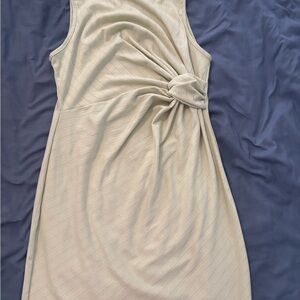 Elegant Cream Knotted Dress